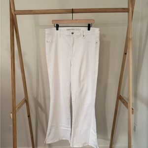 American Eagle super hi rise flare with split hem